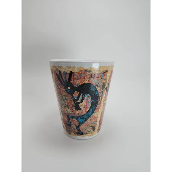 Polar Graphics Kokopelli Mug Southwest Tribal Flute Player Tapered Coffee Cup - Picture 2 of 8